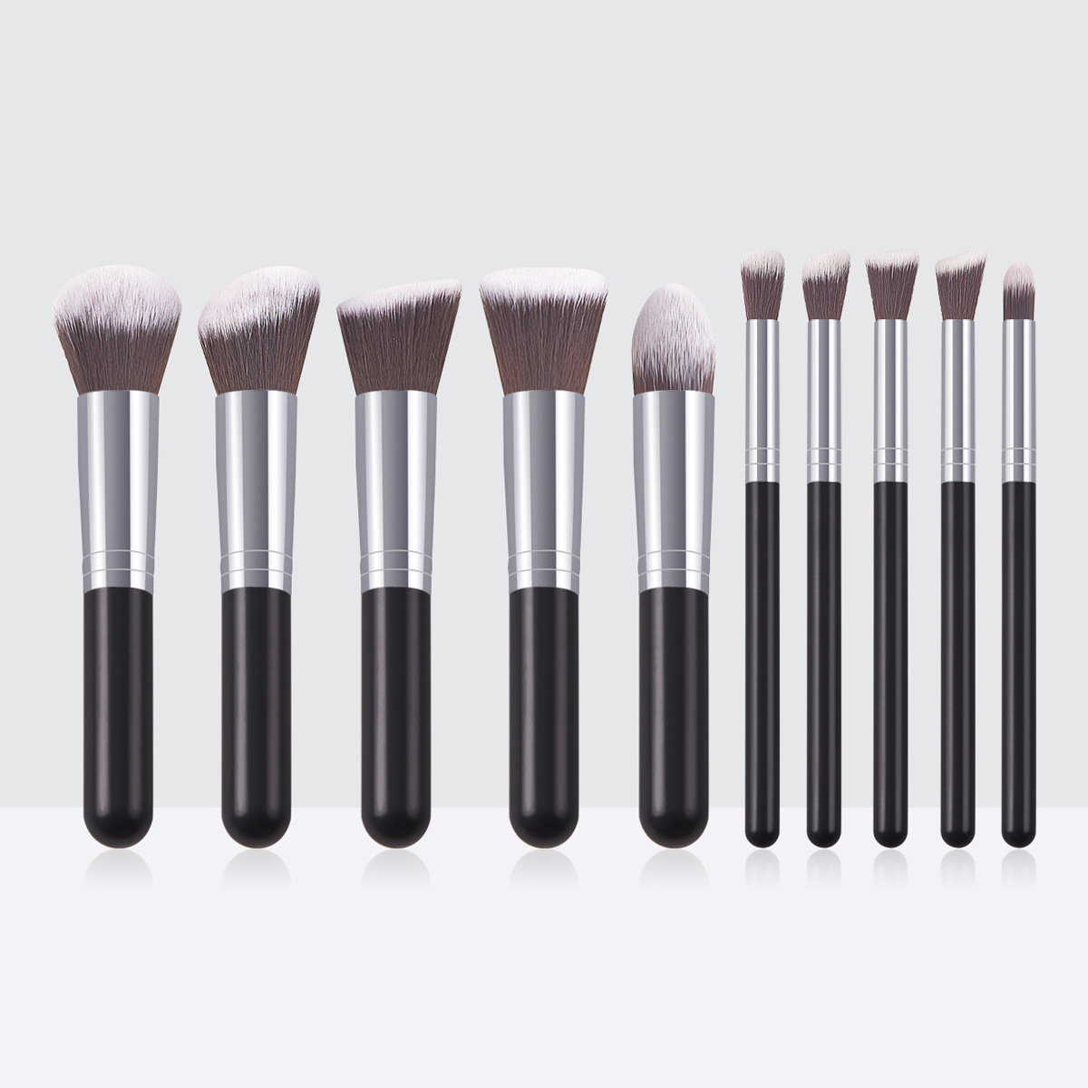 Group Head Brush - 10-teiliges Mini-Make-up-Pinsel-Set, Kosmetik-Make-up für Gesicht, Make-up-Werkzeuge,