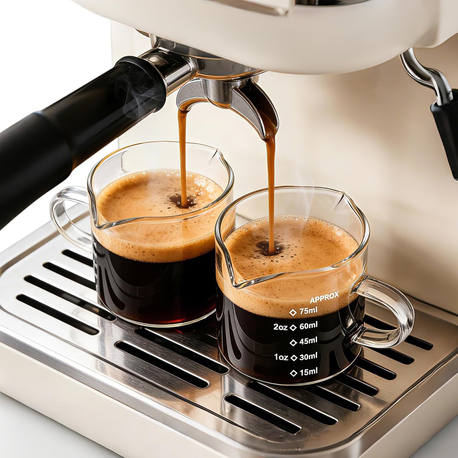 Espresso Shot Glass - 1/2 Stück Espresso-Tassen 4oz Espresso-Messbecher mit