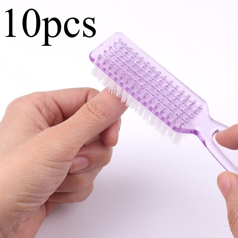 Group Head Brush - 10 Stück Nagelpflegegeräte mit langem Griff: