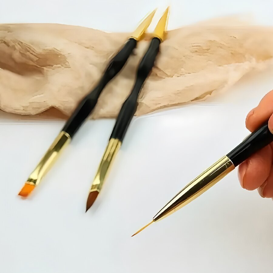 3-teilige doppelköpfige Nail A – Group Head Brush Bewertung und Preis